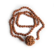 Wonder Care Rudraksh Mala necklace for men 5face- Himalayan Rudraksha bead Ornament Rosary Japa Mala Necklace - Imported from Nepal