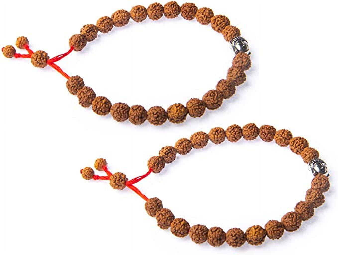 Perlina Rudraksha Originale A 6 Facce - Rosario Religioso Naturale Per Meditazione E Benessere, 12-14mm - Foto 9