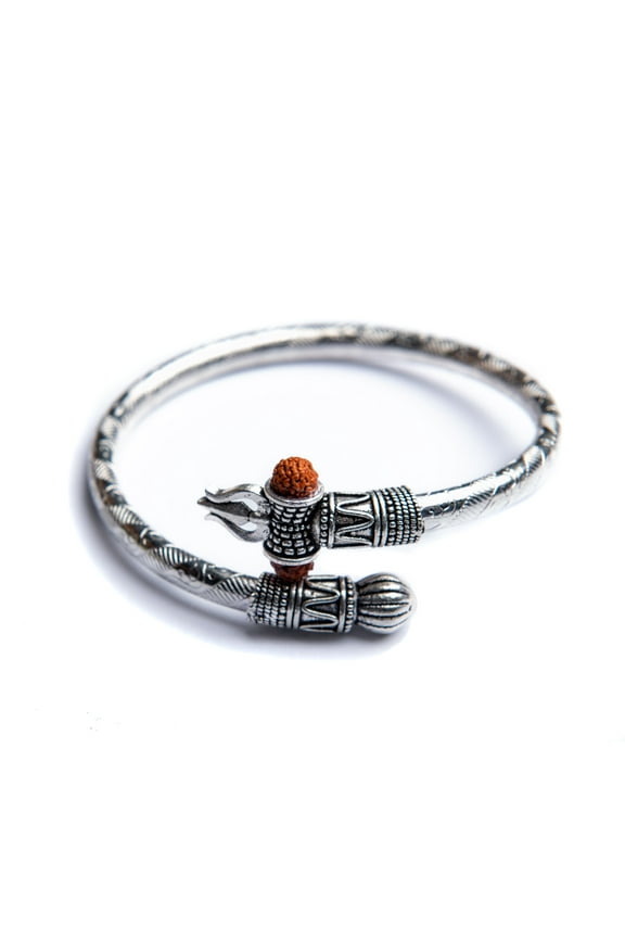 Shiv Bracelet Cuff Kada for men| Lord Shiva Bahubali Brass Bracelet for men| Religious Brass Shiv Kada | Free size Bracelet for Mahashivratri | Mahadev Bracelet