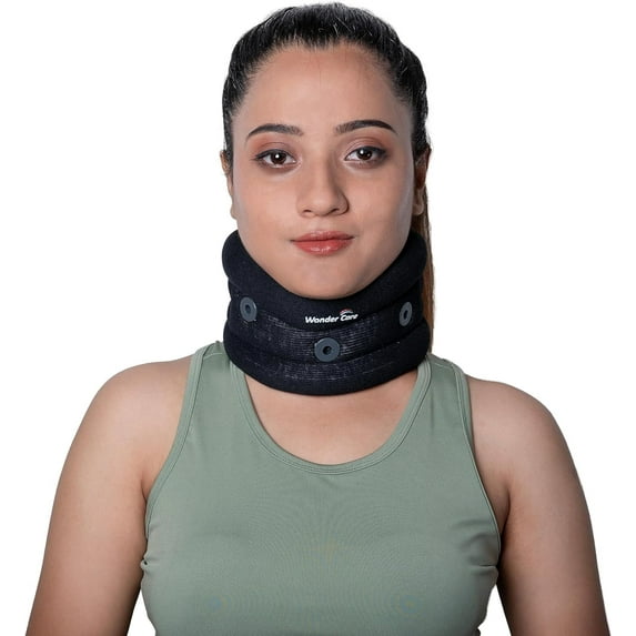 Wonder Care Soft Cervical Collar Adjustable Collar Neck Support Brace Neck Support Soft Neck Collar Neck Brace for Neck Pain and Support for Women & Men-S