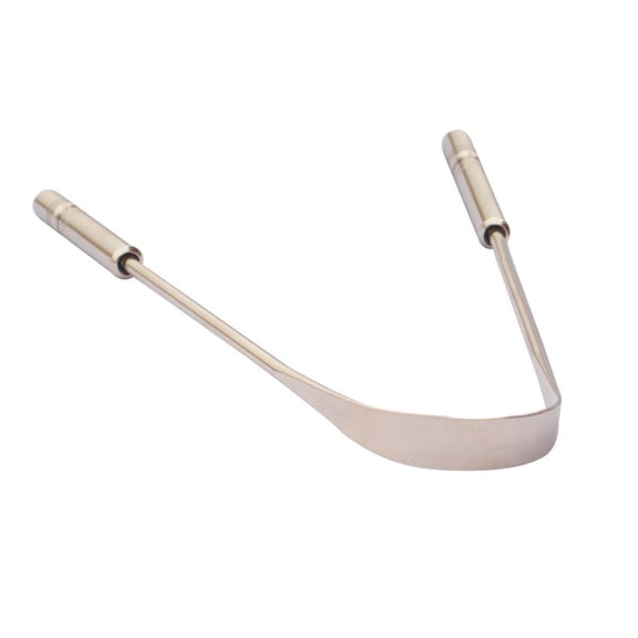 Wonder Care Tongue Cleaner Scraper with Stainless Steel Grip - Surgical Grade Stainless Steel, Sterilizable Tongue Brush/Cleaner (SS-1 pc)
