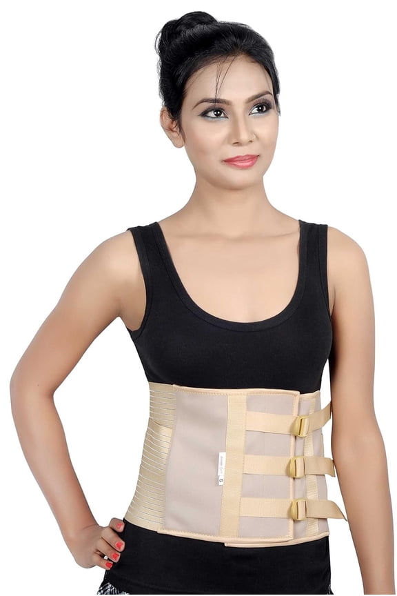 -Waist Trimmer Belt Post Preganancy Belly Support Band Postpartum Abdominal Binder - semi Elastic Supreme A102- Small