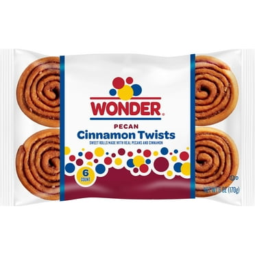 Wonder Cinnamon Twist, Cinnamon and Pecan Baked Pastry Rolls, 6 oz, 6 Count
