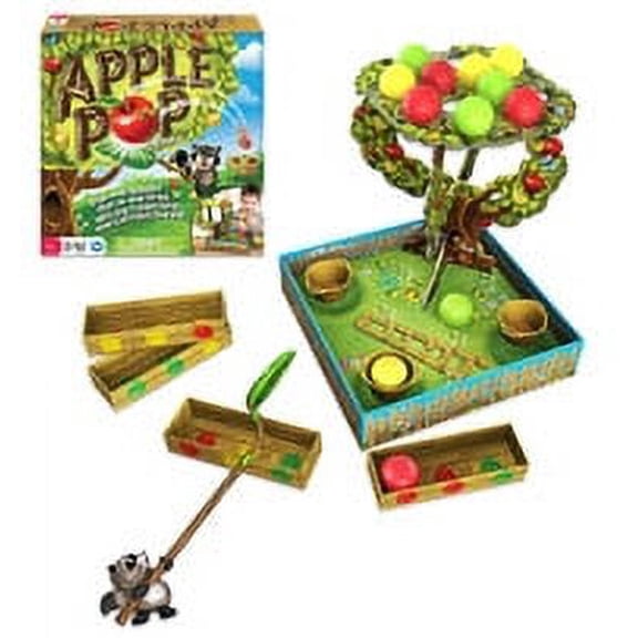 Wonder Forge Apple Pop Board Game, Dexterity & Color Matching Strategy Game, Ages 4+, 10.5" Width