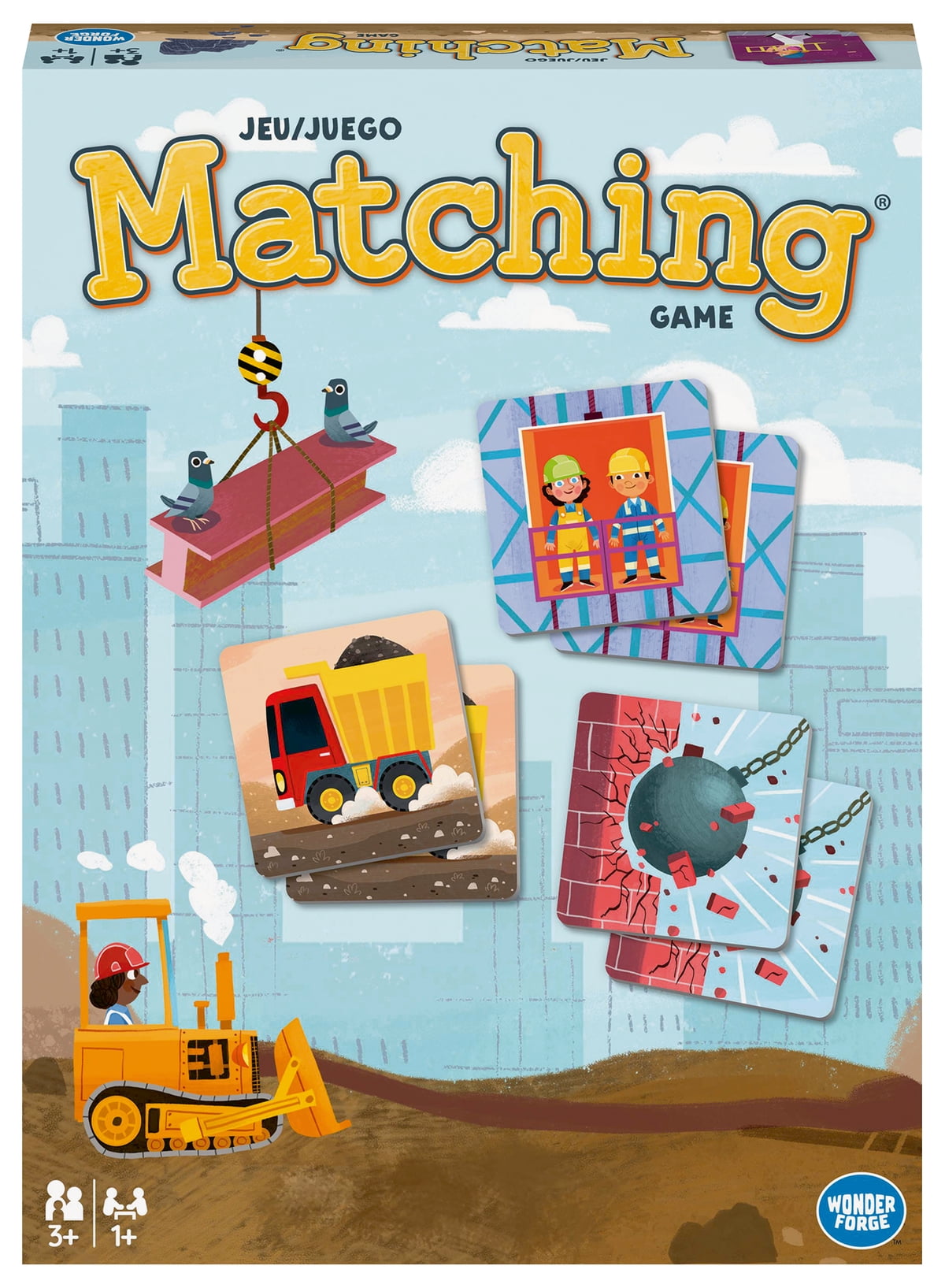 Wonder Forge At the Construction Site Matching Game for Girls & Boys - Board Games for Kids Ages 3+