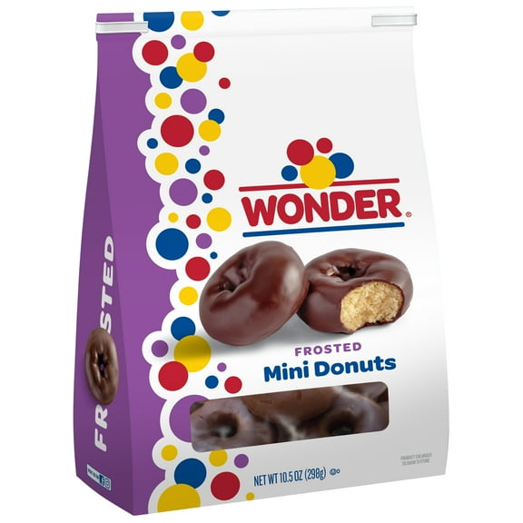 Wonder Frosted Mini Donuts, Shareable Frosted Donuts, 10 oz Bag