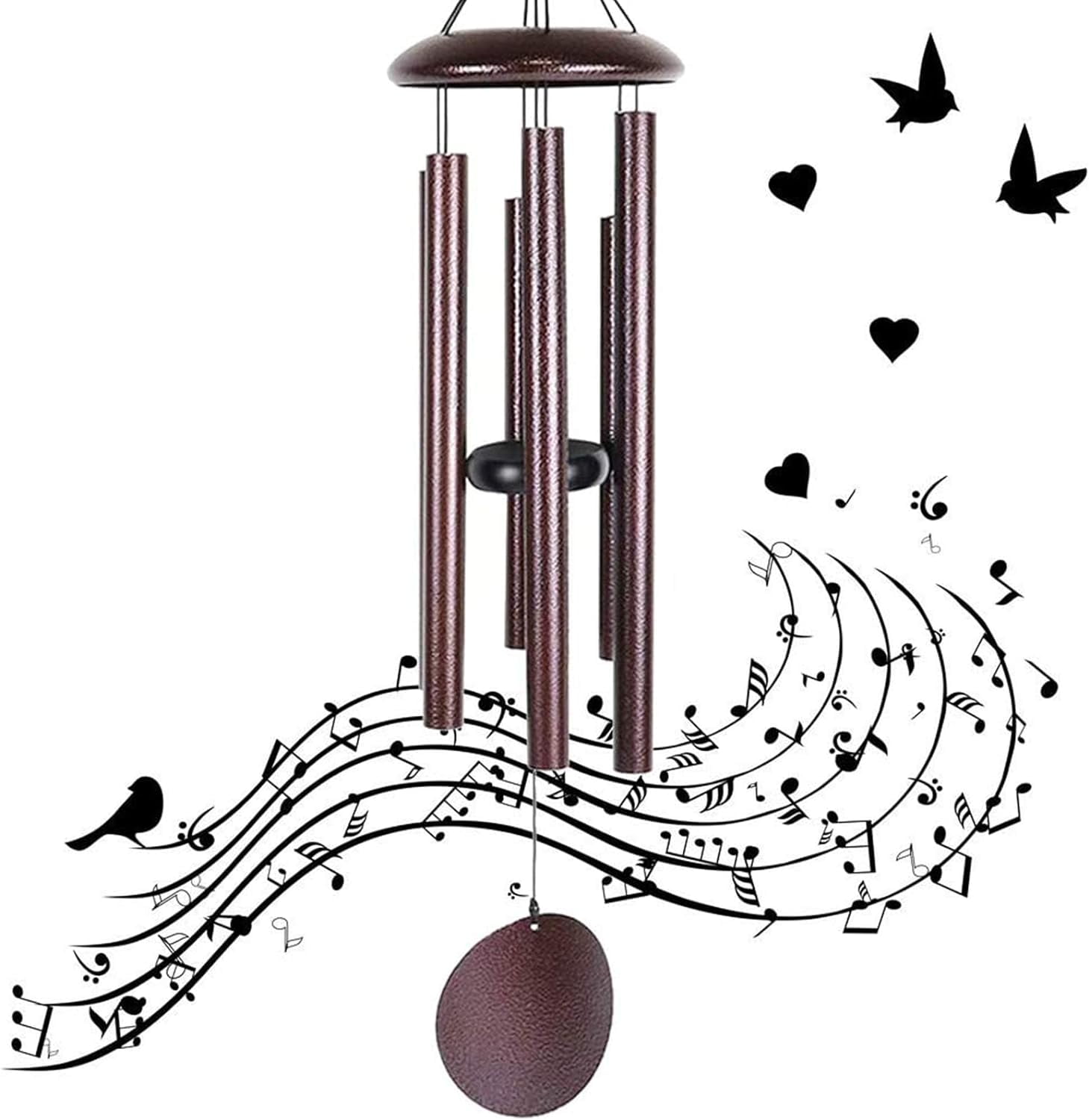 Wonder Garden Outdoor Metal Wind Chime With Deep Soothing Tone  Perfect Gift For Garden, Patio, Outdoor Decoration