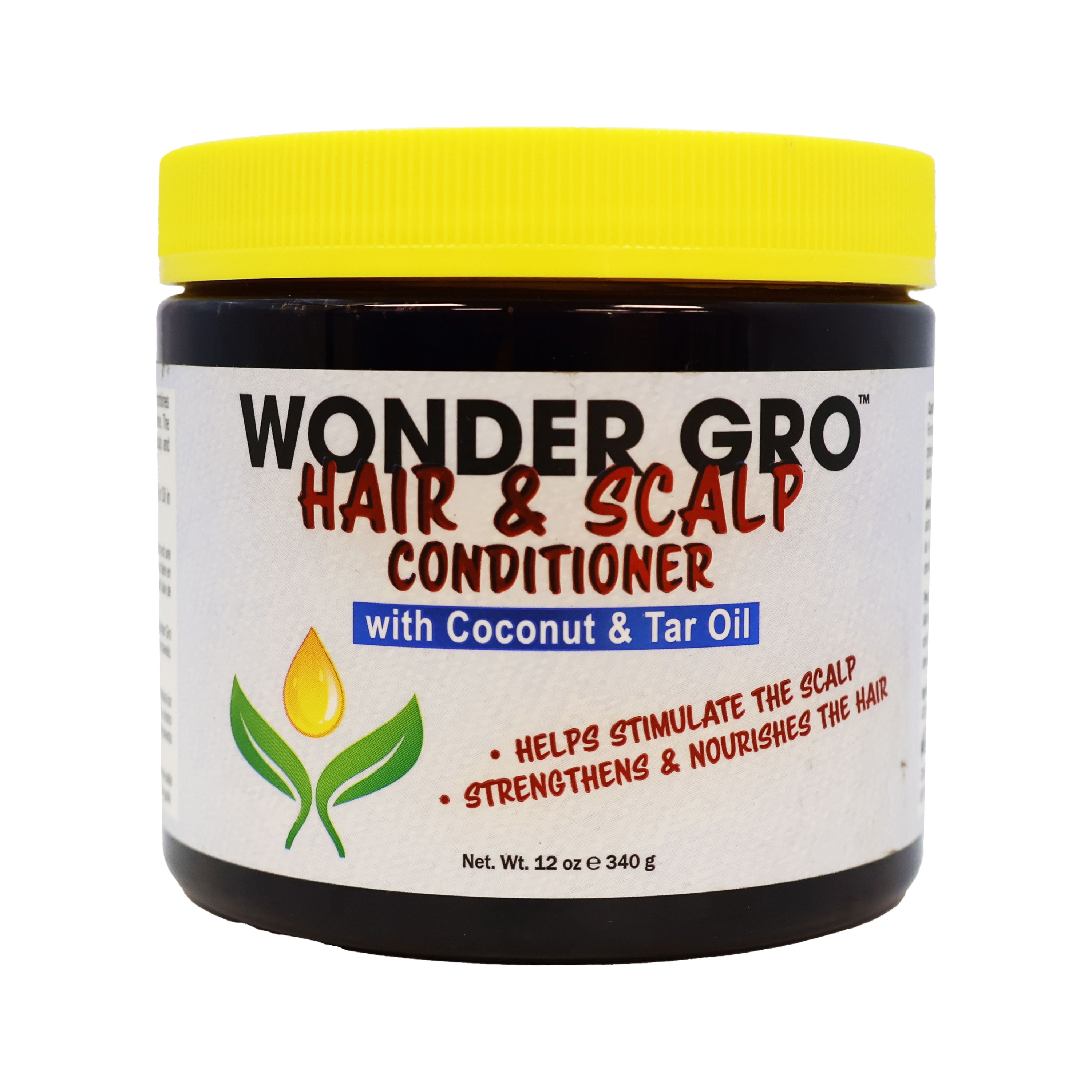 Wonder Gro Coconut Oil and Tar Oil Hair and Scalp Conditioner 12 Oz