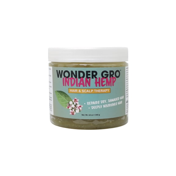 Wonder Gro Indian Hemp, Hair & Scalp Therapy, Repair Dry, Damaged Hair, 12 Ounce