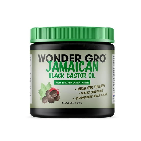 Wonder Gro Jamaican Black Castor Oil Hair and Scalp Conditioner 12 Oz., Pack of 2