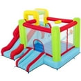 thumbnail image 1 of Wonder Hoops 10' Inflatable Bounce House Park with Basketball and Slide Setup is Quick and Easy 4 User Capacity with Blower, 1 of 9