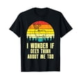 thumbnail image 1 of Wonder If Deer Think About Me Too Retro Hunting Hunter Men T-Shirt, 1 of 5