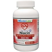 Wonder Laboratories High Potancy Time Release Niacin Vitamin B3 500 Mg 300 Tablets