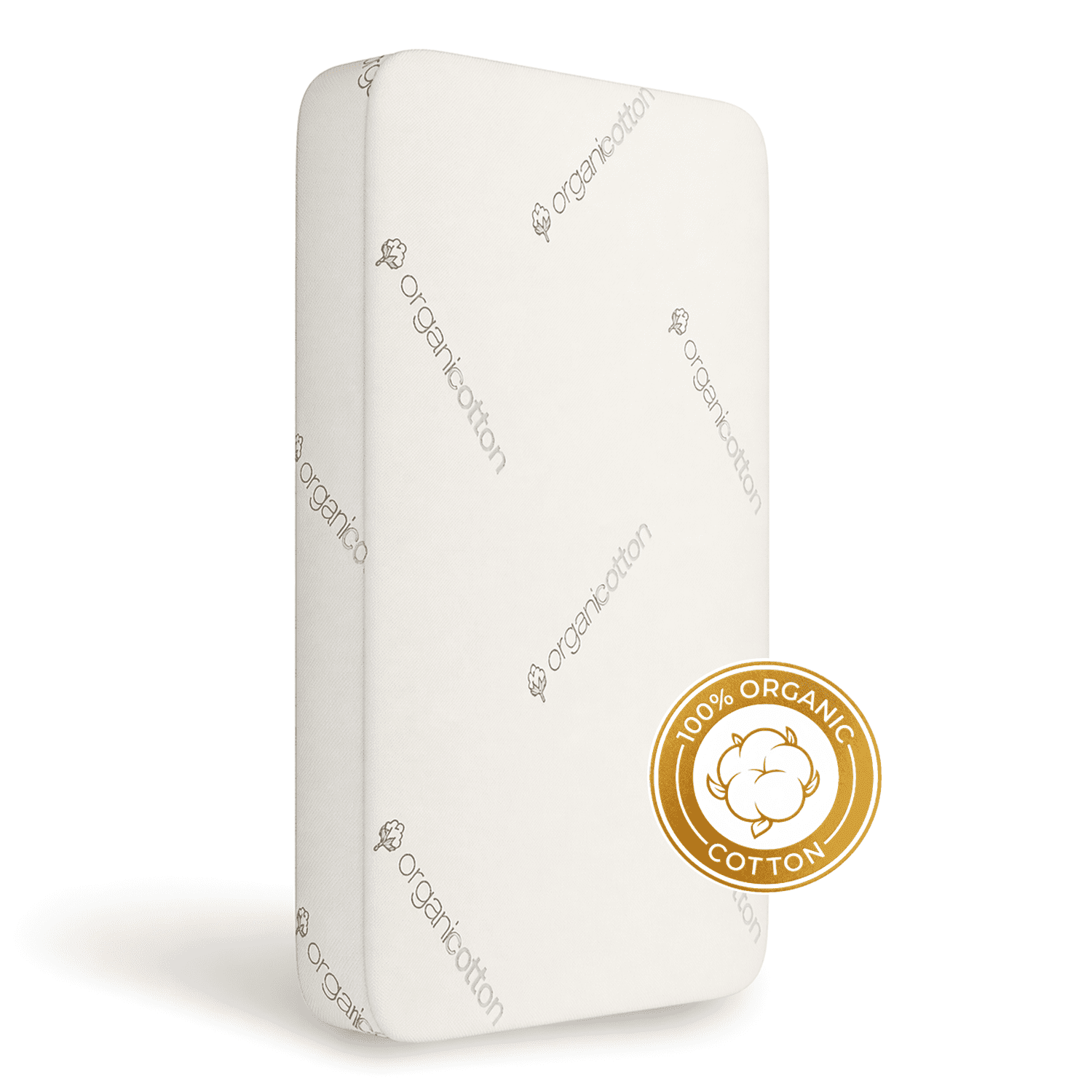 Wonder Living Mini Crib Mattress, 100% Organic Cotton Cover, Breathable, Premium Foam Interior, 5’’ Thickness Firm, Non Toxic