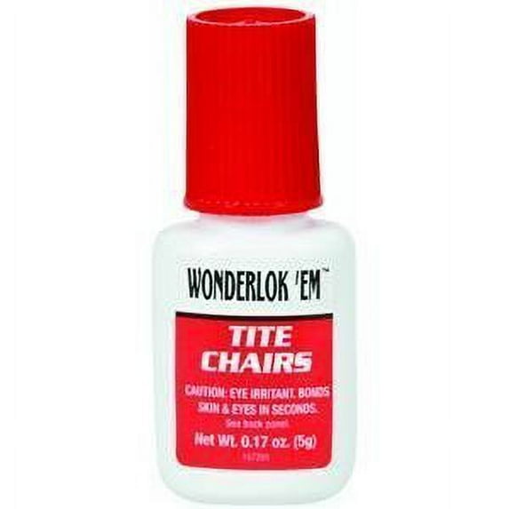 Protective Coating Wonder Lock-Em Tite Chair Glue - Plastic and Ceramic Adhesive - 0.7 oz
