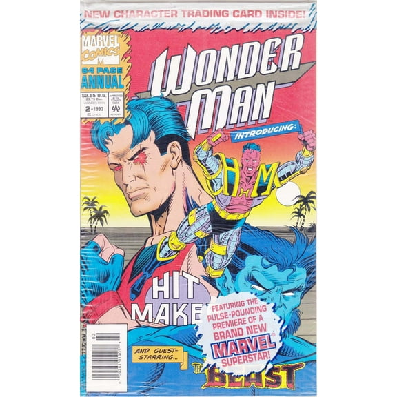 Wonder Man (2nd Series) Annual #2 (Newsstand) (with card) VF ; Marvel Comic Book