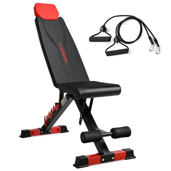 Wonder Maxi Adjustable Weight Bench Strength Training Foldable Workout Bench Up to 700 lbs(Black)