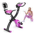 thumbnail image 1 of Wonder Maxi Folding Upright Exercise Bike Magnetic Fitness Workout Bike up to 440 lbs for ​Home Gym (Purple), 1 of 6