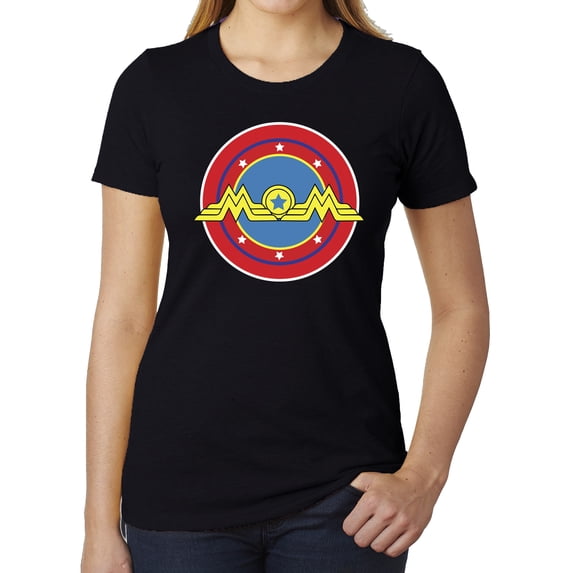 Wonder Mom T-shirt, Funny Graphic T-shirts, Cute Mom shirts - Black MH200WMOM S20 3XL