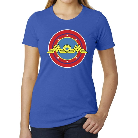 Wonder Mom T-shirt, Funny Graphic T-shirts, Cute Mom shirts - Royal MH200WMOM S20 S