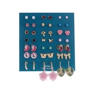 Wonder Nation 21 Pack Earring Set with Whimsical Icon Studs (Girl's)