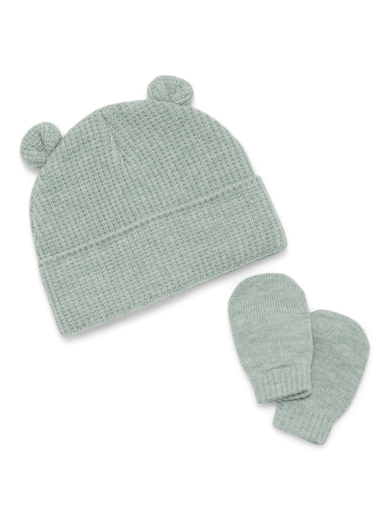 Wonder Nation Baby Beanie and Mitten Set