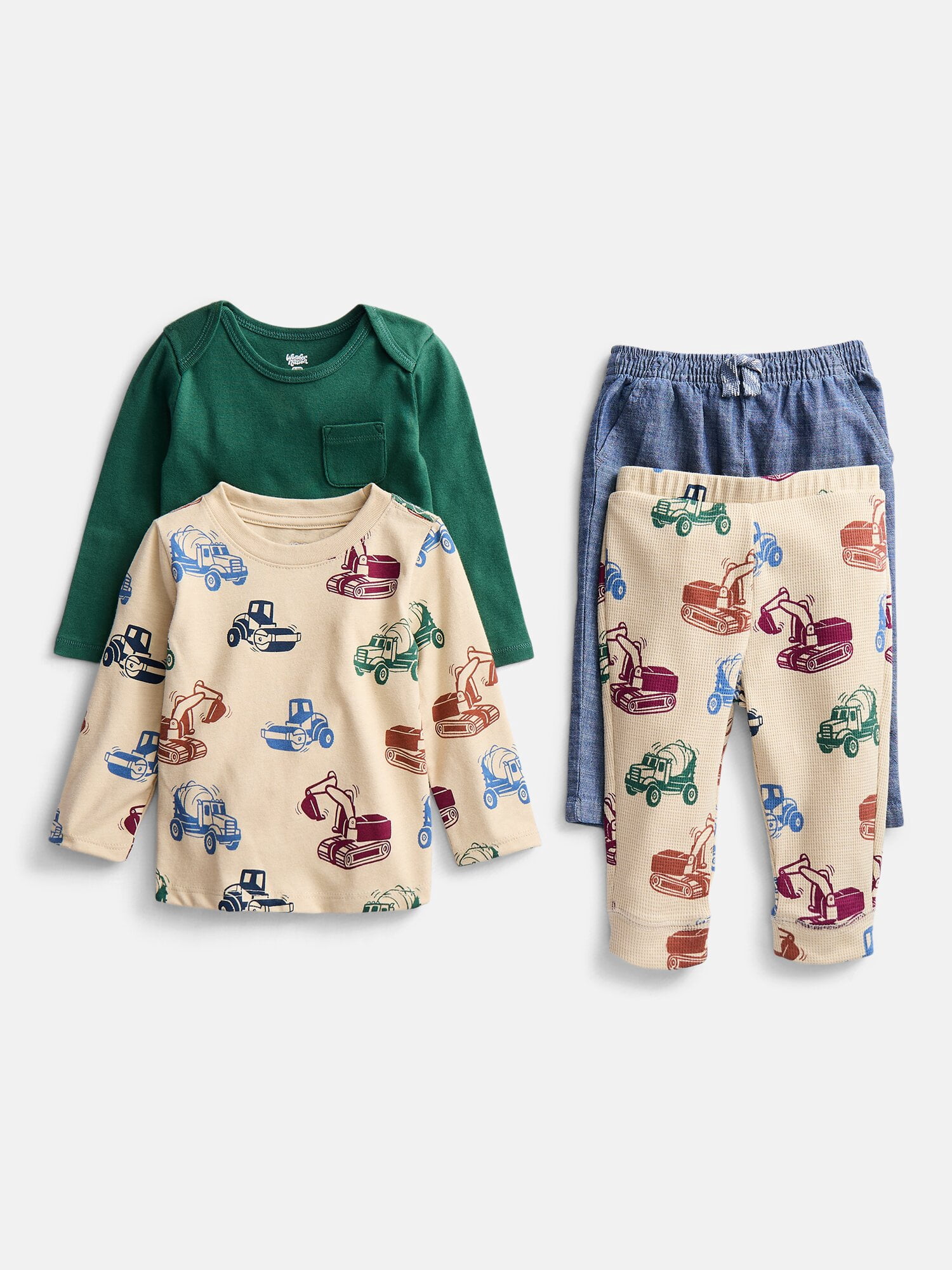 Wonder Nation Baby Boys 4-Piece Outfit Set, Sizes 0-24M