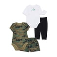 thumbnail image 1 of Wonder Nation Baby Boys Bodysuits, Shorts and Pants Outfit Set, 4-Piece, Sizes 0-24 Months, 1 of 5