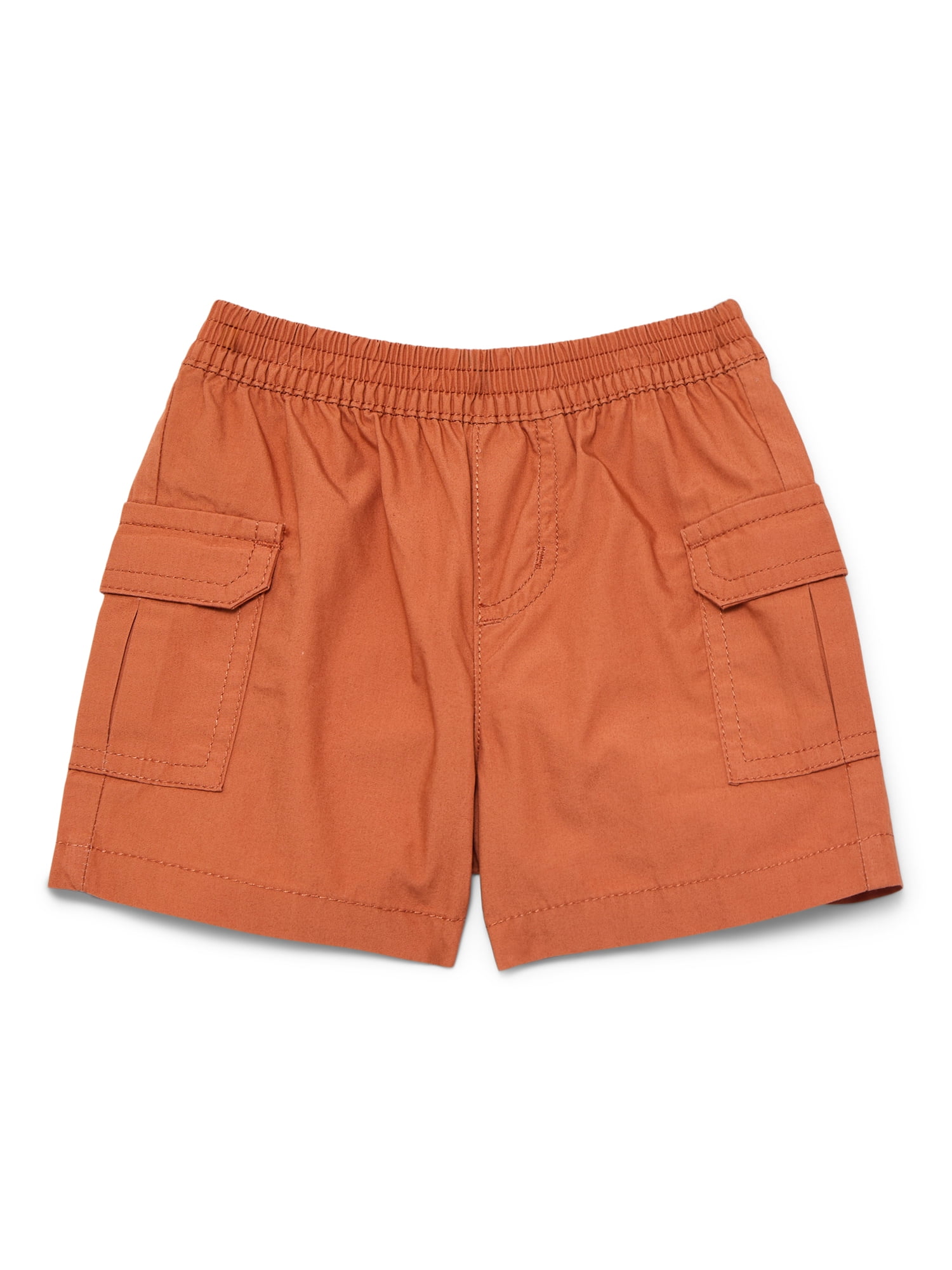 Wonder Nation Baby Boys Cotton Poplin Cargo Shorts, Sizes 0M-24M