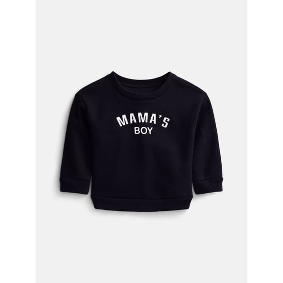 Wonder Nation Baby & Toddler Fleece Crewneck Sweatshirt, Sizes 6M-5T
