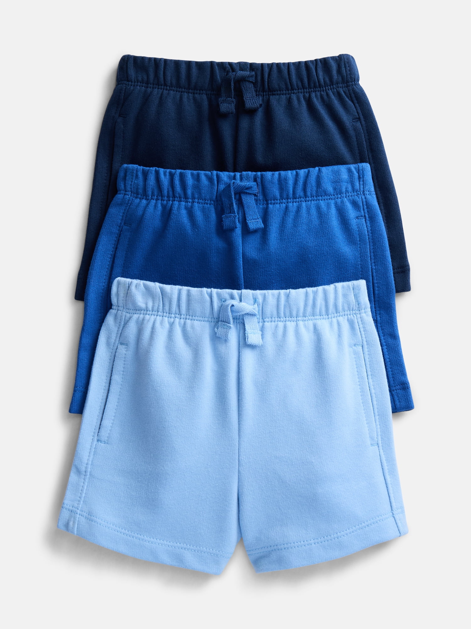 Wonder Nation Baby Boys French Terry Shorts, 3-Pack, Sizes 0-24 Months