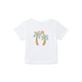 thumbnail image 1 of Wonder Nation Baby Boy Short Sleeve Chenille Detail T-Shirt, Sizes 0-24 Months, 1 of 3
