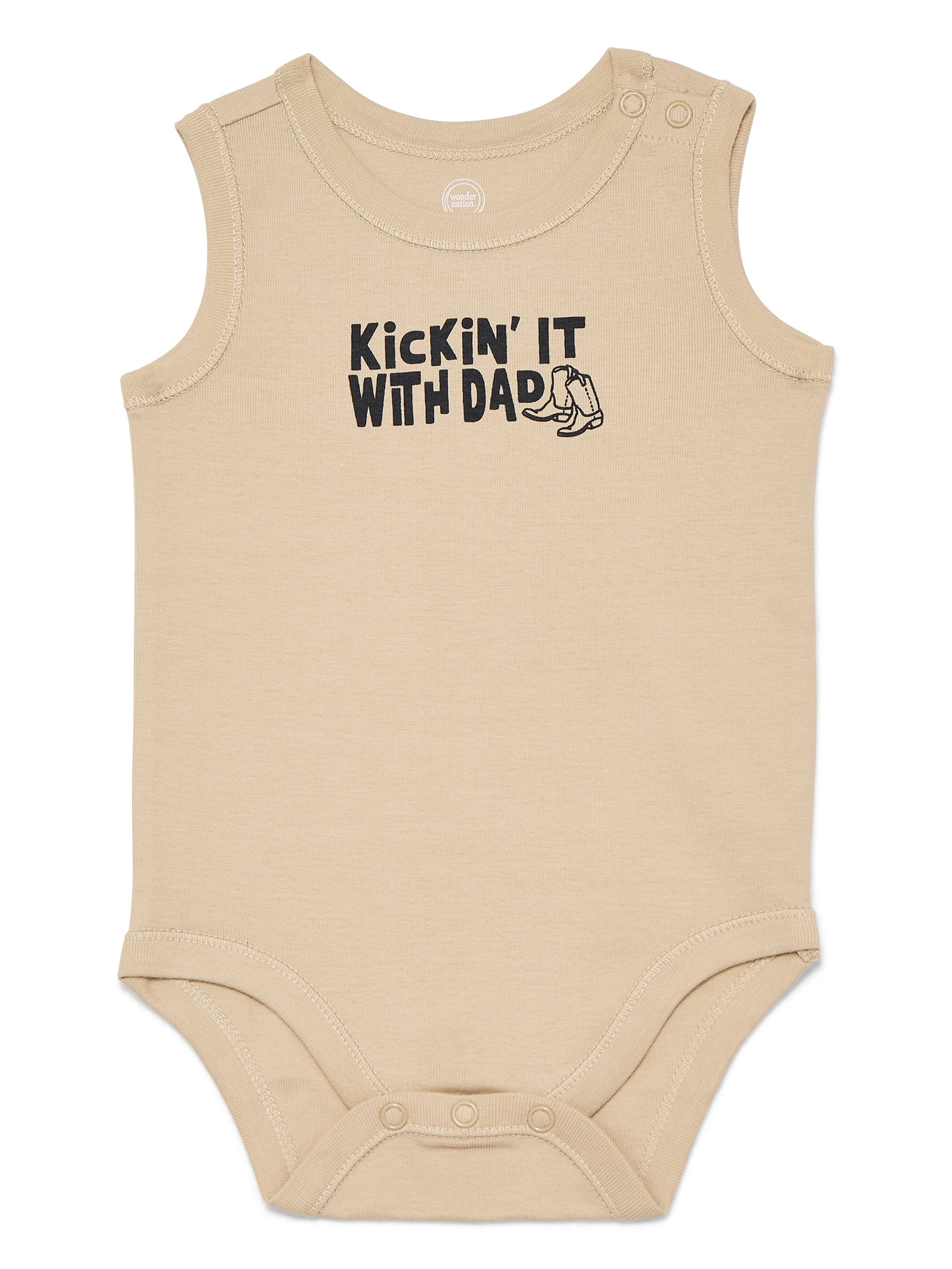 Wonder Nation Baby Boys Tank Bodysuit, Sizes 0-24 Months