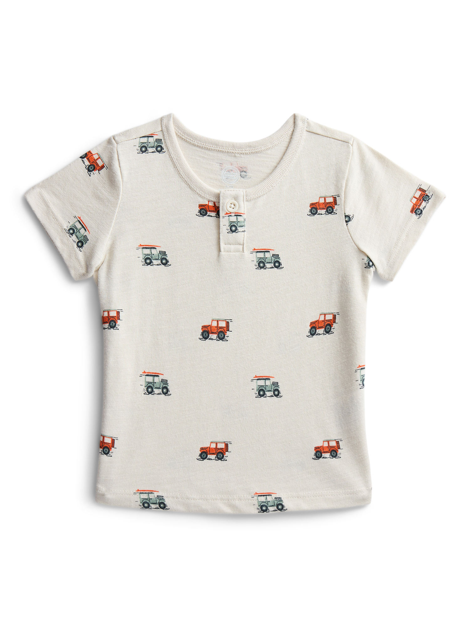Camiseta Henley de manga corta para bebé niño, tallas 0M-24M