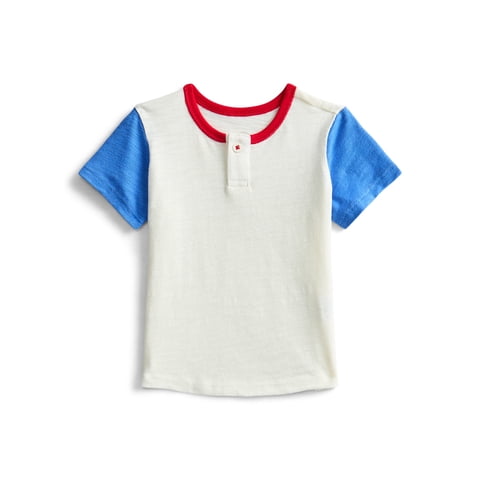 Baby Boys Henley Tee with Short Sleeves, Sizes 0M-24M