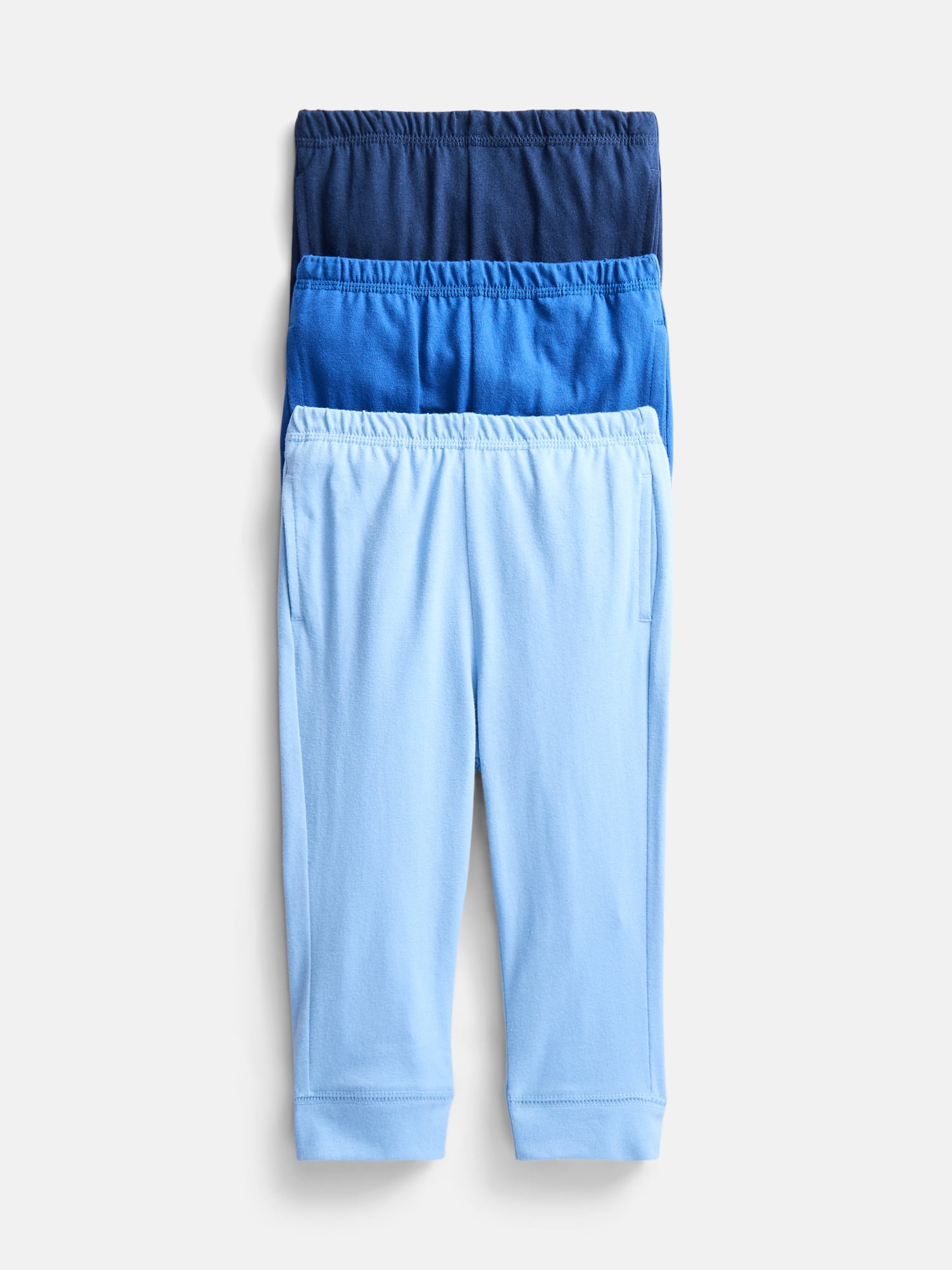 Wonder Nation Baby Boys' Jersey Knit Jogger Pants, 3-Pack, Sizes 0M-24M