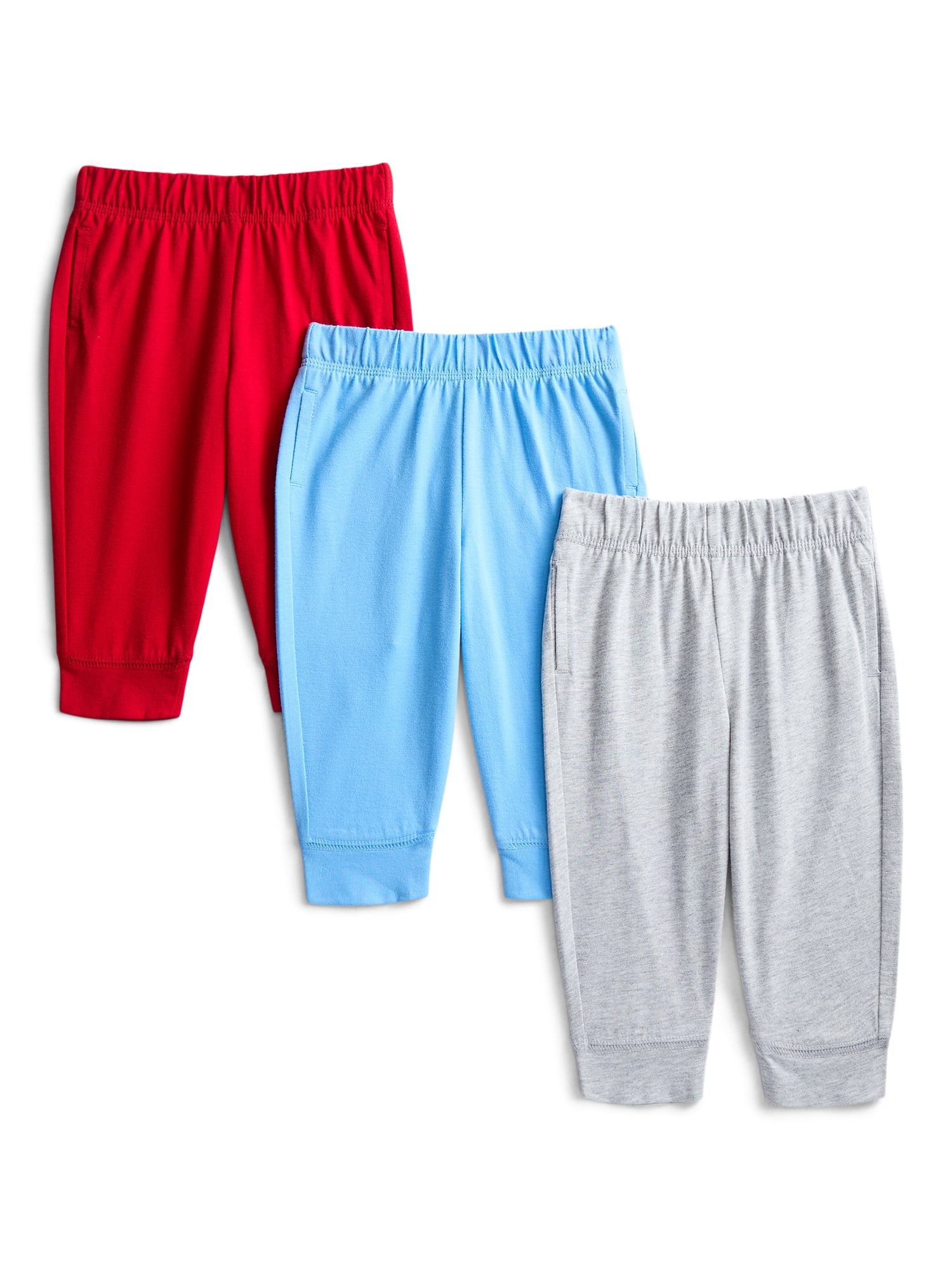 Baby Boy Joggers, 3-Pack, Sizes 0-24 Months