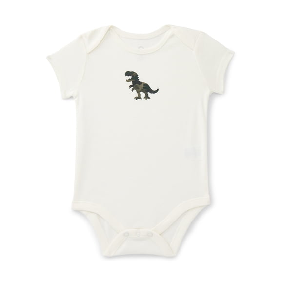 Wonder Nation Baby Boys Cotton Lap Shoulder Bodysuit, Sizes 0M-24M