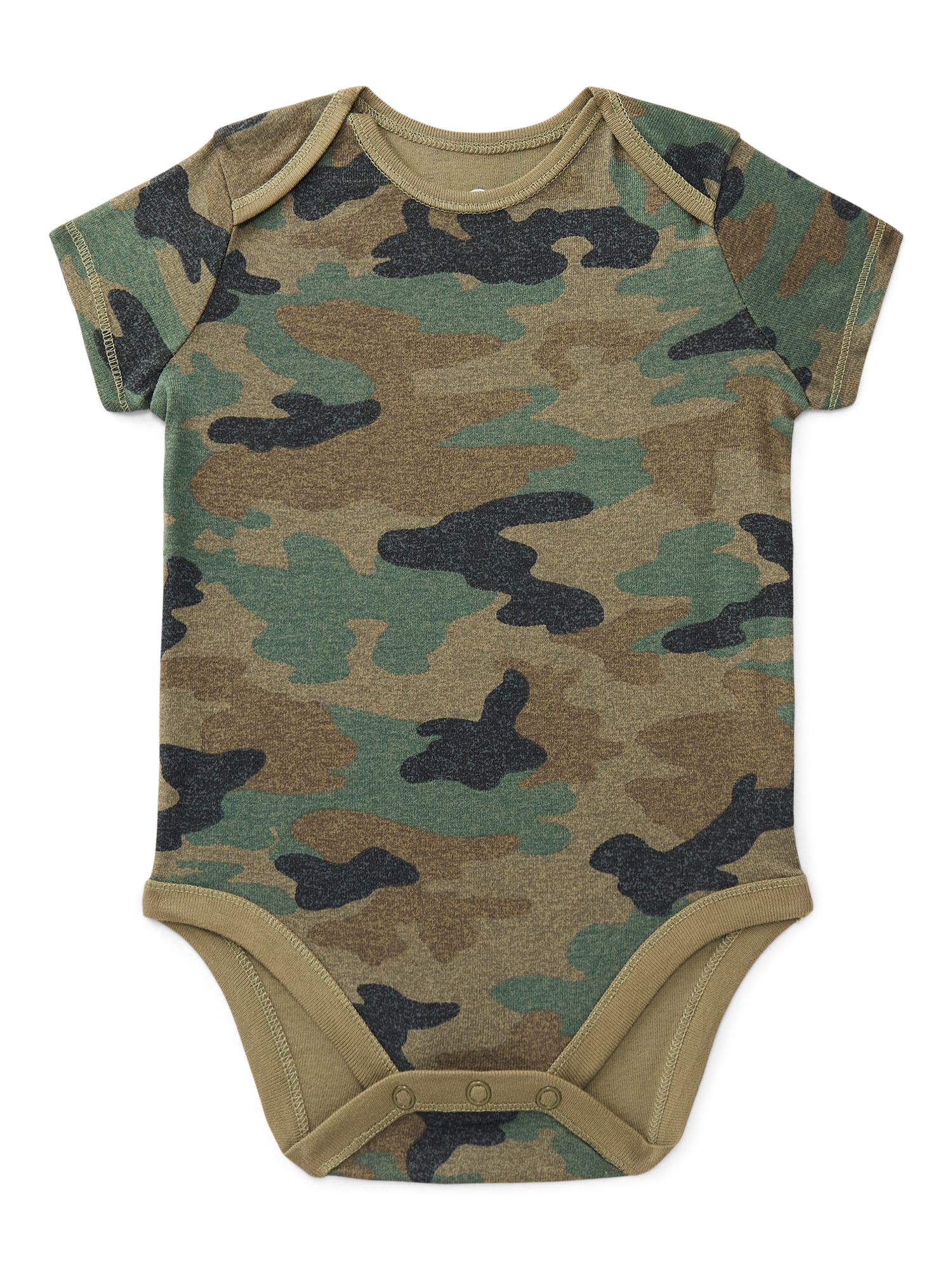 Wonder Nation Baby Boys Cotton Lap Shoulder Bodysuit, Sizes 0M-24M