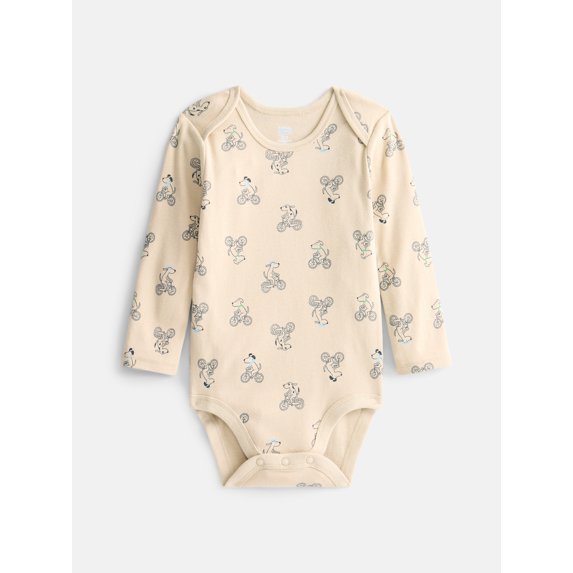 Wonder Nation Baby Boys Lap Bodysuit with Long Sleeves, Sizes 0M-24M