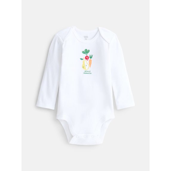 Wonder Nation Baby Boys Lap Bodysuit with Long Sleeves, Sizes 0M-24M