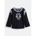 thumbnail image 1 of Wonder Nation Baby Boys Contrast Tee with Long Sleeves, Sizes 0-24M, 1 of 3