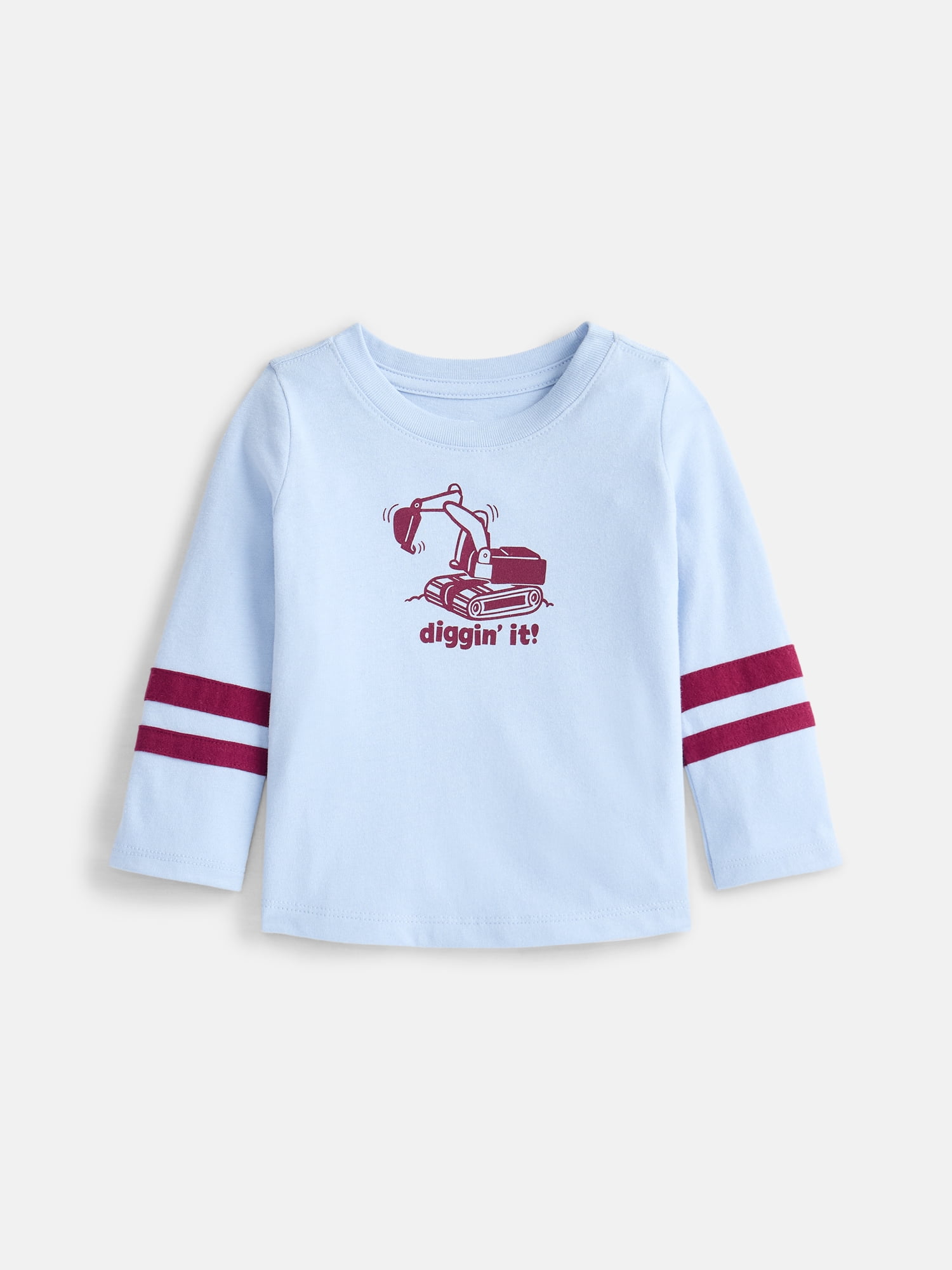 Wonder Nation Baby Boys Graphic Tee with Long Sleeves, Sizes 0-24 M