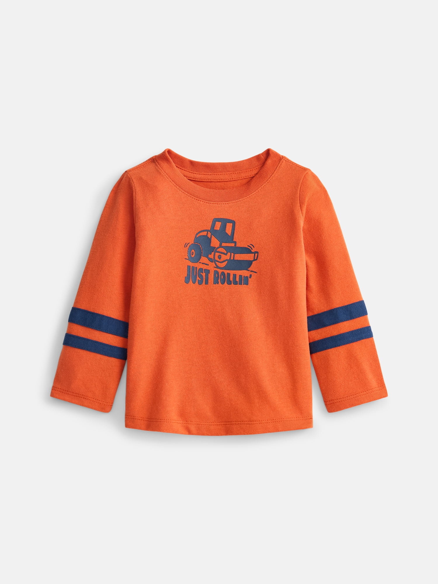 Wonder Nation Baby Boys Graphic Tee with Long Sleeves, Sizes 0-24 M