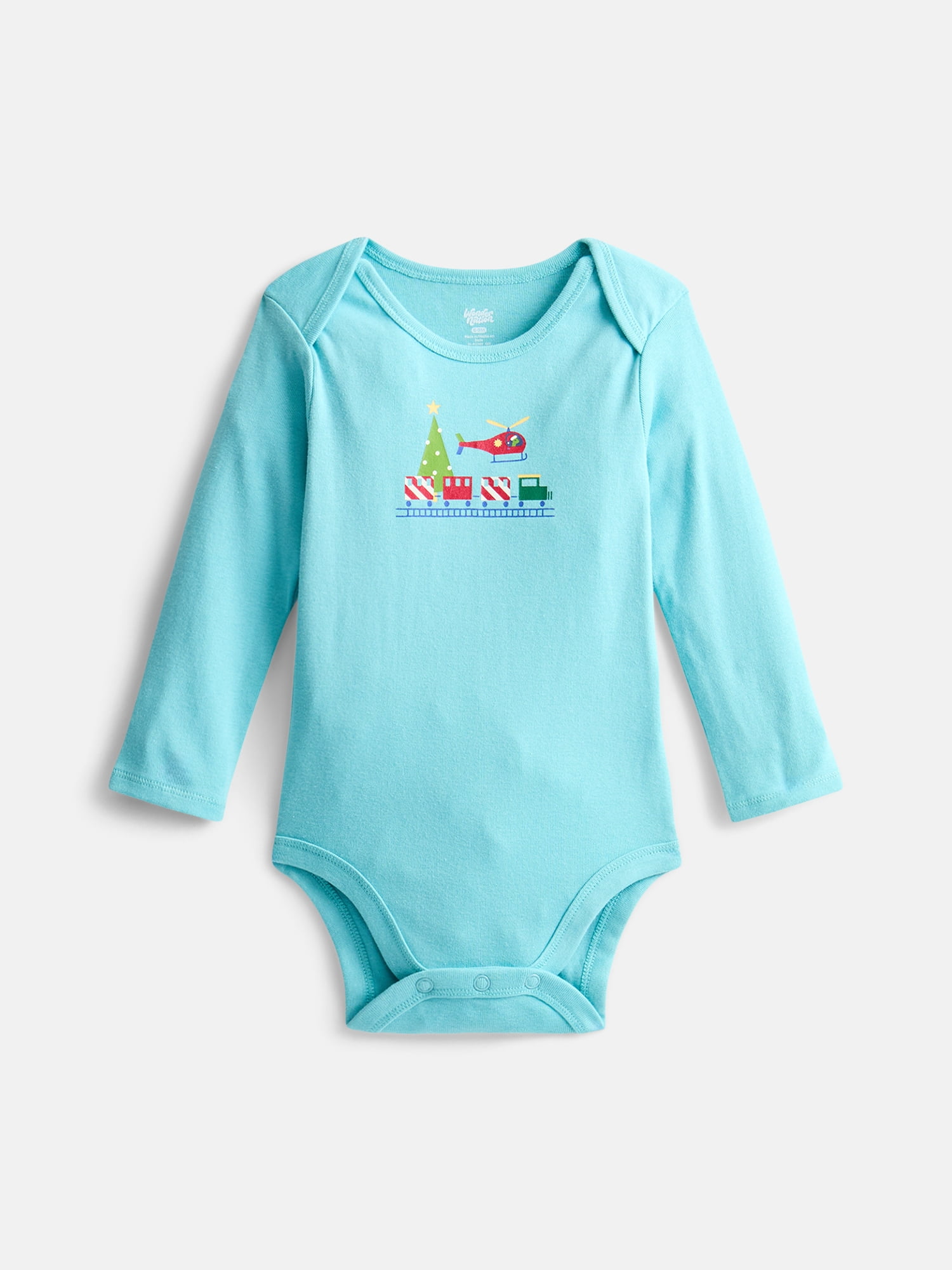 Wonder Nation Baby Boys Graphic Cotton Bodysuit with Long Sleeves, Sizes 0M-24M