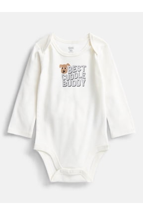 Baby Boys' Graphic Cotton Bodysuit with Long Sleeves, Sizes 0M-24M