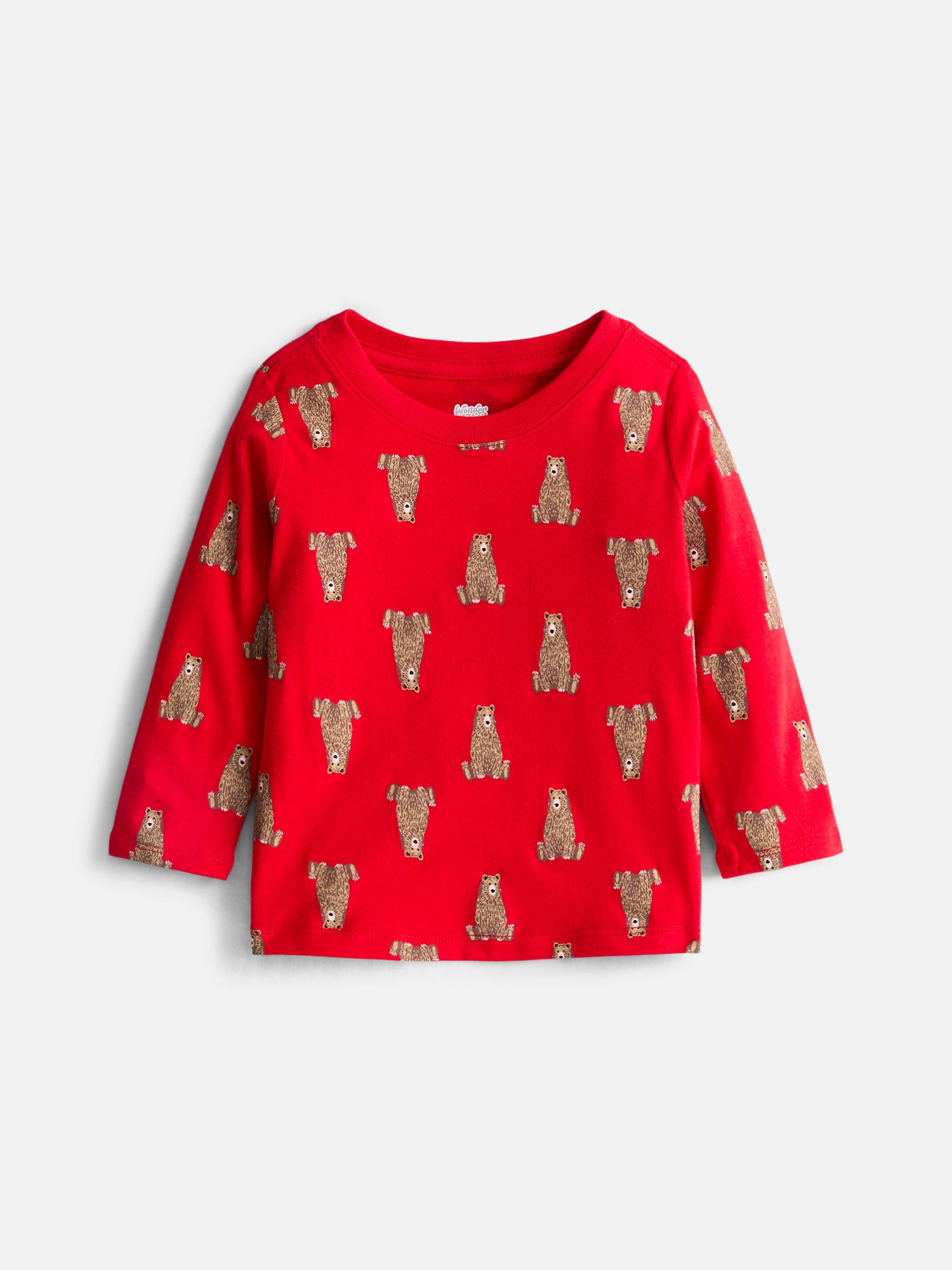 Wonder Nation Baby Boys Printed Tee with Long Sleeves, Sizes 0-24M