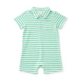 thumbnail image 1 of Wonder Nation Baby Boys' Polo Shortie Romper with Short Sleeves, Sizes 0/3M-24M, 1 of 3