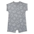 thumbnail image 1 of Wonder Nation Baby Boys Printed Jersey Romper, Sizes 0M-24M, 1 of 3