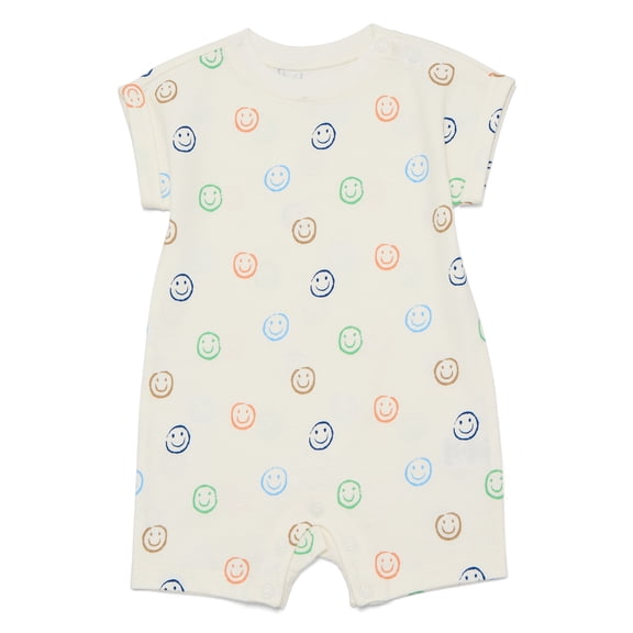 Wonder Nation Baby Boys Printed Jersey Romper, Sizes 0M-24M